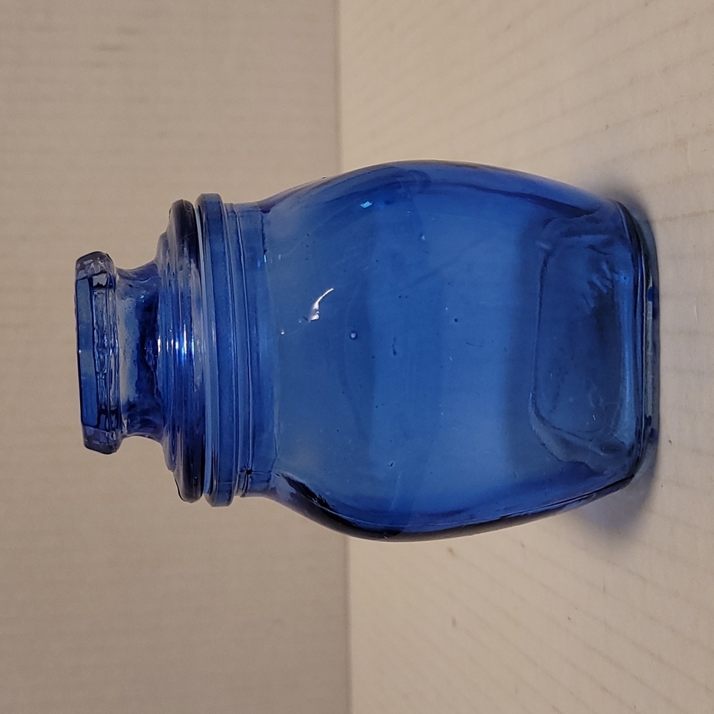 Adorable Blue Jar with Lid